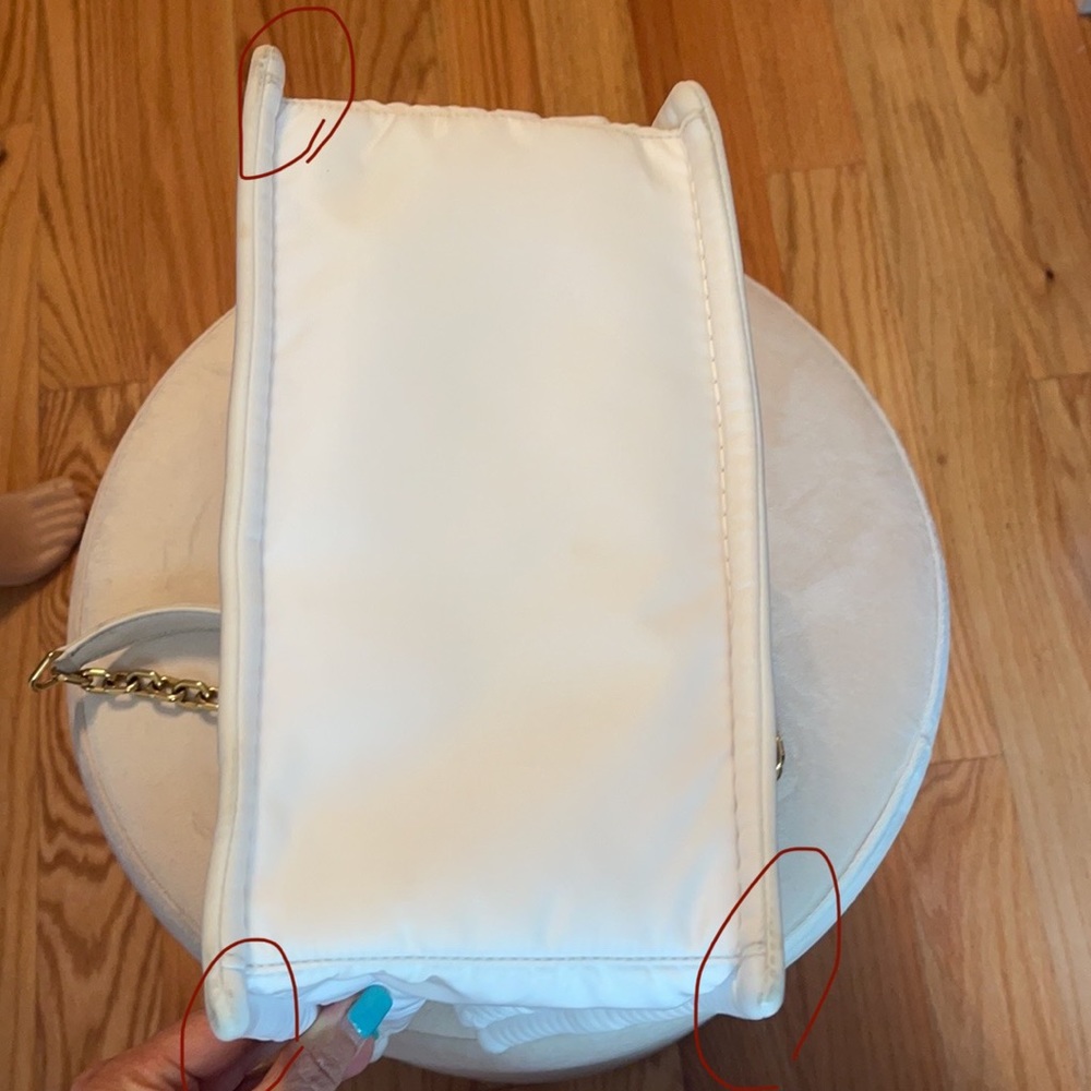 Prada Tessuto Chain White Nylon Tote - Picture 15 of 16